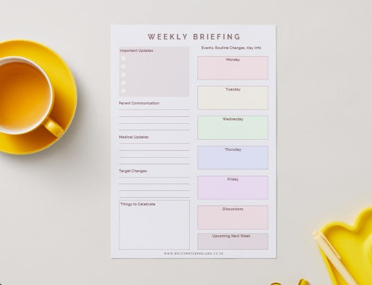 Weekly Briefing Sheet