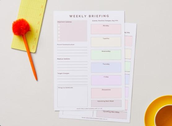 Weekly Briefing Sheet